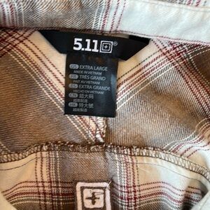 5.11 Tactical Brianna plaid flannel long sleeve dark earth plaid